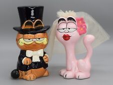 Vintage 80s Garfield Arlene Set Figurines Bride Groom Wedding Cake Topper Enesco picture