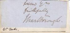 George Spencer-Churchill, 6th Duke of Marlborough- Clipped Signature picture