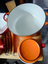Vintage Enameled Cast Iron Cookware by Descoware Made In Belgium picture