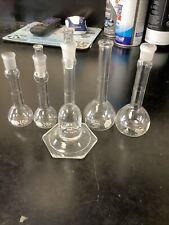 Lot of 5 Kimax & Unbranded 25mL & 10mL Glass Flasks picture