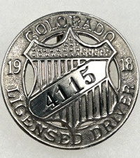1918 Colorado Chauffeur Badge #4115 picture