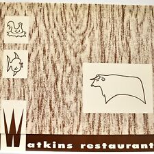Vintage 1967 Watkins Restaurant Menu Forrest City West Memphis Arkansas picture