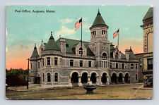 c1916 Post Office Building Augusta Maine ME Postcard picture