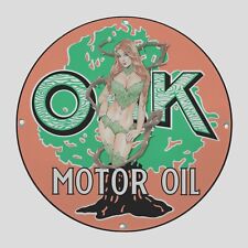 VINTAGE MOTOR OIL 1921 OIL PORCELAIN  GAS PUMP  SIGN picture