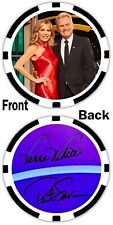 PAT SAJAK & VANNA WHITE - WHEEL OF FORTUNE - COMMEMORATIVE POKER CHIP *SIGNED* picture