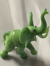 Collectible Hand Blown Miniature Art Glass Elephant Sculpture  picture