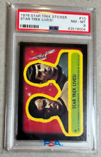 1976 Topps Star Trek Sticker #10 Star Trek Lives PSA 8 POP 26 Only Three HIGHER picture