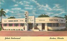 Postcard Florida Bartow John's Restaurant 1940s Colorpicture 23-2696 picture