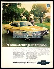 1971 CHEVROLET NOVA Yellow Classic Car Original PRINT AD picture