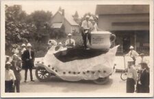 c1910s East Liverpool, Ohio Photo RPPC Postcard ALBRIGHT CHINA CO. Parade Float picture