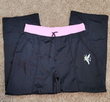 DISNEY SHOPPING Tinkerbell 53 women's XL track lounge pants black zip pockets picture