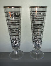 * RARE * Set of 2 Warsteiner Beer 250 Years 2003 Special Edition Tall Glass picture