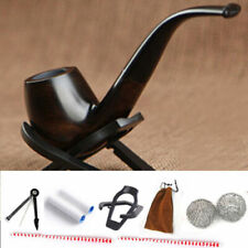 Ebony Wooden Pipe Tobacco Cigars Cigarettes Filter Pipes Durable Smoking Pipe 5 picture