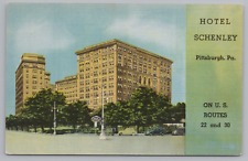 Postcard Pittsburgh PA Pennsylvania Hotel Schenley Advertising Unposted Linen picture