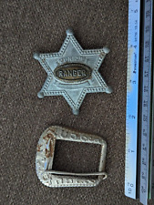 Vintage Metal Junior Ranger Pin and Buckle picture