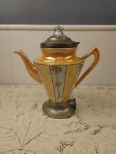 Royal Rochester Fraunfelter Orange Luster Porcelain Coffee Percolator picture