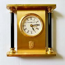 Vtg Howard Miller Casey Alarm Clock Mantle Solid Brass Model 613-621 picture