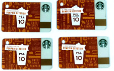 4 Starbucks 2013 PUMPKIN DEVOTION PSL Mini Keychain Gift Cards picture