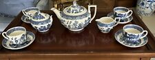 VTG Wedgwood Blue Willow 11 Pc Tea Set picture