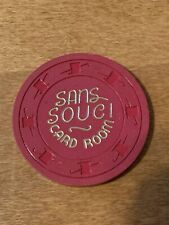 Vintage Sans Souci Card Room 25c Casino Chip - Las Vegas - Premium Condition picture