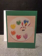 Vtg 1990's RARE Lisa Frank 🌈Happy Birthday Greeting Card Renaissance USA MADE picture