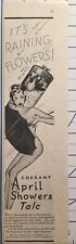 Vintage Print Ad 1937 April Showers Talc Powder Perfume of Youth Cheramy Makeup picture