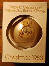 Vintage 1983 SCHMID Berta Hummel ANGELIC MESSENGER Christmas Ornament W Box EXC picture