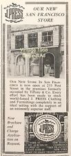 1968 J. Press Store San Francisco Clothing AD 5.5” PROMO Vintage picture