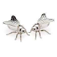 Godinger Silver Art Set of 2 Bee Glass & silver Salt and Pepper Shakers..New picture