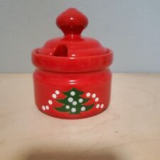 Vintage WAECHTERSBACH GERMANY Christmas Tree Sugar Bowl & Lid Jam Jar And Lid picture