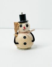 Vintage Snowman Ornament - Cotton Batting picture