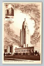 Lincoln NE-Nebraska, Hotel Cornhusker State Capitol Vintage Souvenir Postcard picture