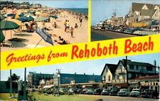 Vintage Multiview Postcard Greetings from Rehobath Beach DE Delaware 1969  I-666 picture