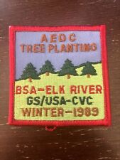 Vintage Patch AEDC Tree Planting BSA Elk River GS/USA CVC Winter 1989 picture