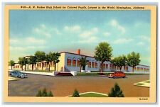 Birmingham Alabama AL Postcard Parker High School Colored Pupils c1940 Vintage picture