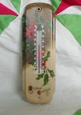 Vintage Style Holly Thermometer Christmas Small New picture