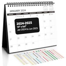 SKYDUE Desk Calendar 2024-2025, from Jan.2024 to Jun.2025,10
