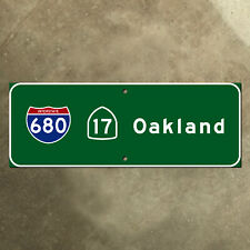Oakland California interstate 680 state 17 road highway guide sign 1959 27x10 picture