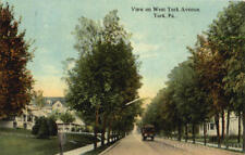 View on West York Avenue,PA Pennsylvania Postcard 1c stamp Vintage Post Card picture