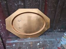 Vintage Arts And Crafts Mission Style Octagonal Copper Tray Handmade Xl 24x16 picture