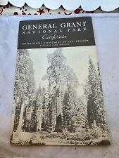 1937 GENERAL GRANT National Park California Brochure Department Of The Interior picture