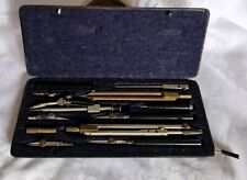 Antique RICHTER & CO 1406 Technical Drafting Compass Tool Set Germany 1930s picture