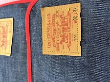 Vintage Set Of 2 Levi Strauss Blue Denim Placemats With Red Bandanas Levis 20x13 picture
