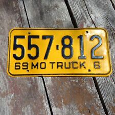 1969 Missouri 6 TRUCK License Plate - 