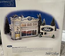Department 56 Uptown Motors Ford Mustang Showroom Snow Village *read picture