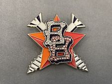 Bonez Brimz x TXFITTEDS Spinning BB Orange Red Iced Out Spinner Hat Pin Houston picture