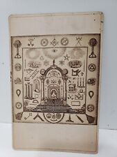Antique Ancient Masonic Chart Symbols Print Chromolithograph 6x4