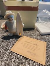 Lenox Snowmen Summer Surfing 2000 Figurine w/ Beachball & Hat With Box And Coa  picture