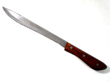 Emperor Steel Stainless Carving Knife Vintage 9 1/2 inch Blade Wood Handle picture