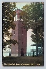 Chautauqua NY- New York, Miller Bell Tower, Antique, Vintage c1911 Postcard picture